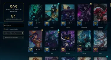 Conta League Of Legends Esmeralda 3, LVL 358 e 152 SKINS