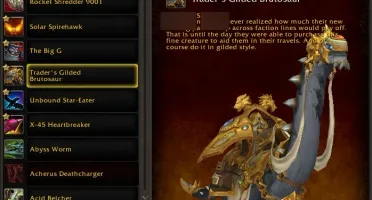 Conta de WoW de 2013 (731 Montarias no total)