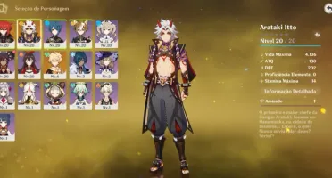 Conta com Itto, Diluc e Gorou - Genshin Impact (ar10)
