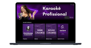 Karaokê Profissional com pontuação +10 mil musicas