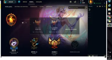 CONTA LEAGUE OF LEGENDS OURO 1(LUX ELEMENTALISTA)