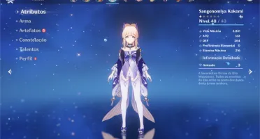 Conta Kazuha Ayaka Kokomi Keqing Qiqi lvl 47