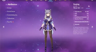 Conta Kazuha Ayaka Kokomi Keqing Qiqi lvl 47