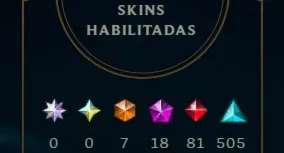 Conta LoL platina Full champs, quase 1 mil skins