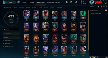 CONTA LEVEL 96 - PLATINA IV - 135 CAMPEÕES - 112 SKINS E +