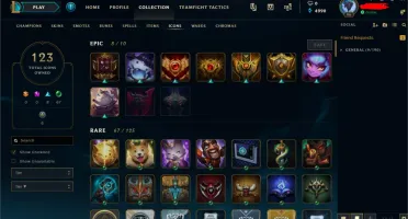 CONTA LEVEL 96 - PLATINA IV - 135 CAMPEÕES - 112 SKINS E +