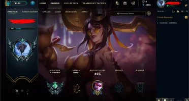 CONTA LEVEL 96 - PLATINA IV - 135 CAMPEÕES - 112 SKINS E +