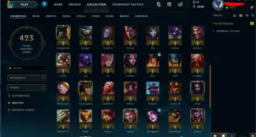 CONTA LEVEL 96 - PLATINA IV - 135 CAMPEÕES - 112 SKINS E +