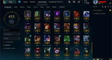 CONTA LEVEL 96 - PLATINA IV - 135 CAMPEÕES - 112 SKINS E +