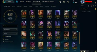 CONTA LEVEL 96 - PLATINA IV - 135 CAMPEÕES - 112 SKINS E +