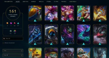 CONTA PLATINA 161 SKINS 285 ICONES NUNCA TOMOU BAN 2015