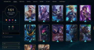 CONTA PLATINA 161 SKINS 285 ICONES NUNCA TOMOU BAN 2015