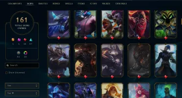 CONTA PLATINA 161 SKINS 285 ICONES NUNCA TOMOU BAN 2015