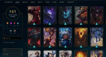 CONTA PLATINA 161 SKINS 285 ICONES NUNCA TOMOU BAN 2015