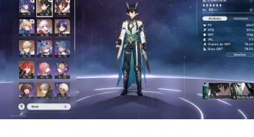 Conta honkai star rail lv62 com Dang hang lunae E2 e cone