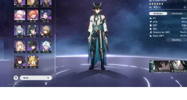 Conta honkai star rail lv62 com Dang hang lunae E2 e cone