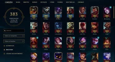 Conta LOL PLATINA