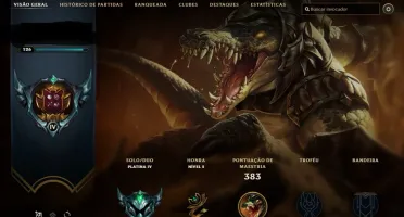 Conta LOL PLATINA