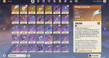 Conta de Genshin Impact Ar 57 full
