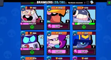 Conta Brawl Stars, com 13469 Troféus.