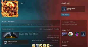 STEAM CS:GO PRIME OURO 1, VARIOS JOGOS E LEVEL 40