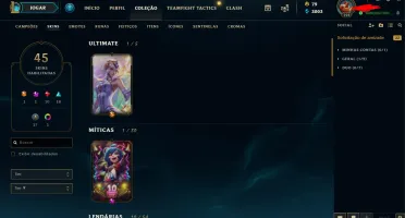 Conta Diamante, Lvl 194, 45 Skins, 105 Champs, Mmr Bom...