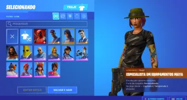 Conta de Fortnite com 14 skins passe capítulo 2