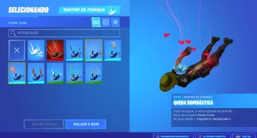 Conta de Fortnite com 14 skins passe capítulo 2