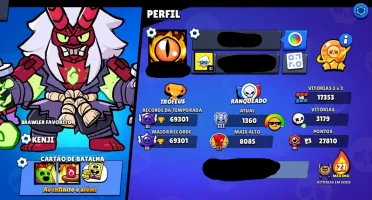 Conta Brawl Stars 2019 -70K Troféus- Várias Skins