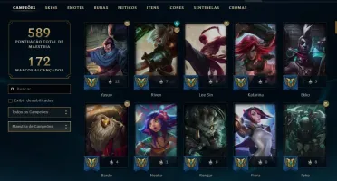 CONTA DIAMANTE PROMOÇÃO, 154 SKINS