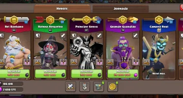 Cv18 - 95% Full - 2 Heróis Full - 14 Equipamentos Full