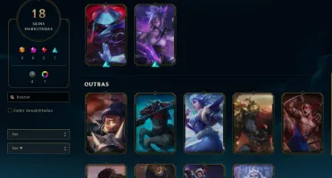 Conta Lvl 62 - High Elo TOP 1 JAX World - 18 skins