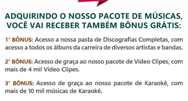 Pacote de Músicas - mais de 150 mil músicas mp3