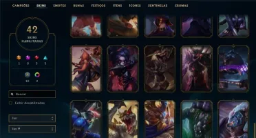 Conta League of Legenda Gold 1 - 122 Campeões / 42 Skins