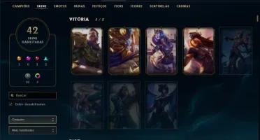 Conta League of Legenda Gold 1 - 122 Campeões / 42 Skins