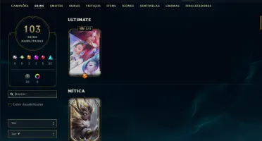 Prata 3 com 90 Champs e 103 Skins +1 Prestigio