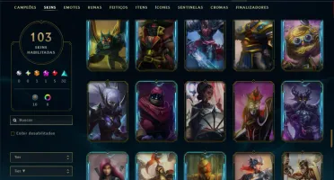 Prata 3 com 90 Champs e 103 Skins +1 Prestigio