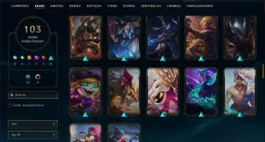 Prata 3 com 90 Champs e 103 Skins +1 Prestigio