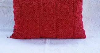 Capa de Almofada em Crochê Dupla Face Tam.g