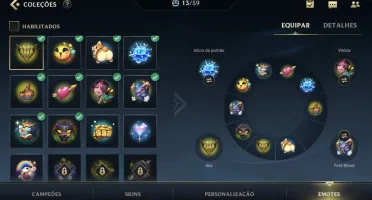 LV 37 PLATINA III + 10 SKINS + 37 CAMPEÕES + PASSE WILD FULL