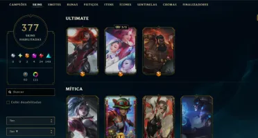Conta Platina, +377 Skins, +119 Chromas, +47 sentinelas ETC.