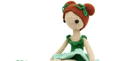 Boneca Bailarina Maria Clara em amigurumi
