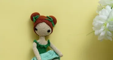 Boneca Bailarina Maria Clara em amigurumi