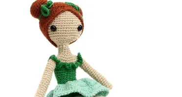 Boneca Bailarina Maria Clara em amigurumi