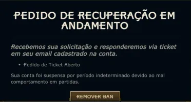 Recuperamos sua conta BANIDA por RAGE