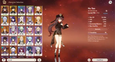 Conta Genshin Impact A56 9 personagens 5* e 3 armas 5*
