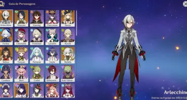Conta Genshin AR50 Arlecchino + Furina + 5 T5 + 6 armas