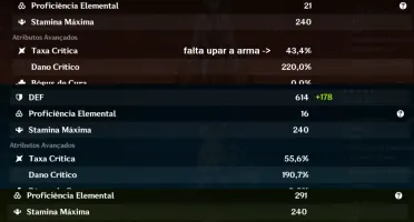 Conta Genshin AR50 Arlecchino + Furina + 5 T5 + 6 armas
