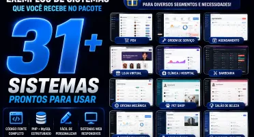 31 Sistemas PHP + MySQL Prontos | PDV, Loja, OS e Gestão