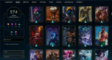 Bronze 1 com 150 Champs e 274 Skins ( Criada em 2012 )